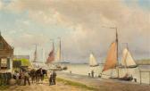 DOMMELSHUIZEN Cornelis Christaan,Ingang der haven te den helder, Holland,1907,Hindman 2016-09-29