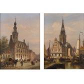 DOMMELSHUIZEN Cornelis Christaan 1842-1928,L'HÔTEL DE VILLE, ZEELAND AND L'HÔTEL DE ,1882,Sotheby's 2011-01-28