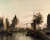 DOMMELSHUIZEN Cornelis Christaan 1842-1928,View of Amsterdam, with the Schreierstor,1890,Christie's 2010-11-09