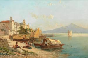 DOMMERSEN William Raymond 1850-1927,Mediterranean coastal view,Bonhams GB 2023-09-28