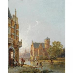 DOMMERSHUIJZEN Pieter Cornelis,THE CASTLE OF OUDE NEY, FRIESLAND, HOLLAND,1894,Sotheby's 2008-04-14