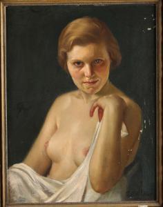 DOMOKOS Pap 1894-1972,Ritratto di donna in nudo,Cambi IT 2017-10-27
