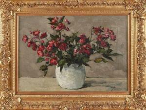 DONA Jan 1870-1941,Quince blossom in vase,Twents Veilinghuis NL 2019-10-04
