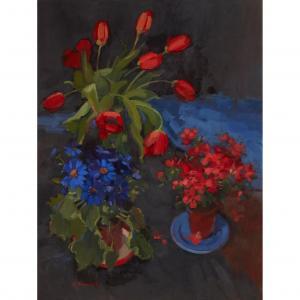 DONALD Anne 1941,RED AND BLUE STILL LIFE,Lyon & Turnbull GB 2023-02-07
