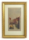 DONALD Dr David 1897-1917,A Continental town scene with figures by,20th century,Claydon Auctioneers 2022-08-28