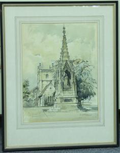 DONALD EDWARDS,Bishop Hooper's Monument at St Mary de Lode,Simon Chorley Art & Antiques 2013-10-28