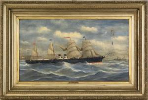 DONALDSON Andrew 1790-1846,seascape with the sailing ship F.B. Gowen,1983,Pook & Pook US 2011-10-01