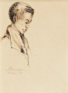 DONALDSON JEFF R. 1932-2004,Untitled (Portrait),1968,Swann Galleries US 2022-03-31