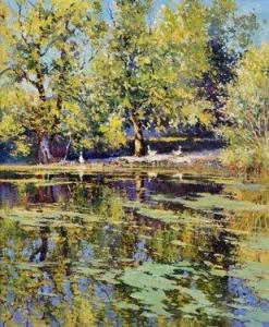 DONALDSON JOHN 1900-1900,'The Carp Pond',Fieldings Auctioneers Limited GB 2012-01-14