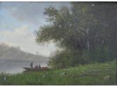 DONAT M 1800-1800,PUNT BY A WOODED RIVER,Lawrences GB 2016-07-15