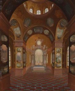 DONATH Gabriel Ambrosius 1684-1760,A fantastic church interior,Palais Dorotheum AT 2016-12-19