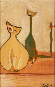 DONATI Lazzaro 1926-1977,Cats,1953,Abell A.N. US 2023-02-16