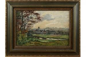 DONAUBAUER Wilhelm 1866-1949,Landscape with village,Twents Veilinghuis NL 2015-07-03