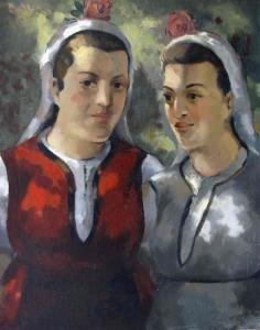donev Bocio 1904-1969,Two Girls,Victoria BG 2010-06-01