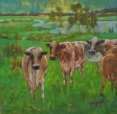 DONG LIANG ZHANG 1970,COWS IN LANDSCAPE,Leonard Joel AU 2014-04-03