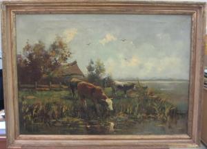 DONGEN H.V 1900-1900,Paysage aux vaches,Millon & Associés FR 2014-02-05