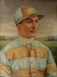 DONGWORTH Winifred Cecile,A portrait of the jockey, Steve Donoghue, in racin,1921,Bonhams 2007-07-20