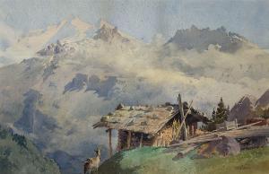 DONNE Henry Richard Beadon,Goat by an Alpine Hut 'Kandersteg',David Duggleby Limited 2023-10-21