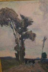 DONNE Winnifred 1882-1944,figures on a country road at dusk,Lawrences of Bletchingley GB 2019-01-29