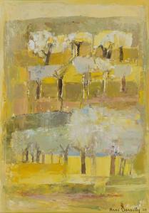 DONNELLY Anne 1932,TREES IN AN OCHRE LANDSCAPE,De Veres Art Auctions IE 2017-11-21