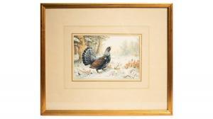 DONNER Carl 1957,Capercaillie Calling Out in a Winter Woodland,1984,Anderson & Garland GB 2023-04-27