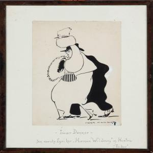 DONNER Iwar 1884-1964,Three satirical drawings,Bruun Rasmussen DK 2012-01-30