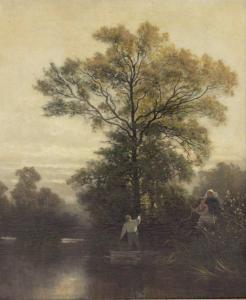 DONZEL Charles 1824-1889,A river landscape,Mallams GB 2019-07-29