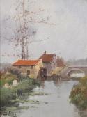 DOOLAARD L 1900-1900,HOUSE ALONG THE RIVER and THE MILL: TWO WORKS,Sloans & Kenyon US 2012-06-23