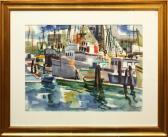 DOOLEY Helen Bertha 1907-1994,Harbor Scenes with Boats,Clars Auction Gallery US 2011-08-06