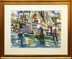 DOOLEY Helen Bertha 1907-1994,Harbor Scenes with Boats,Clars Auction Gallery US 2011-08-06
