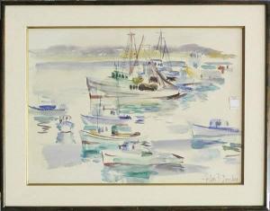 DOOLEY Helen Bertha 1907-1994,Sailboats in Harbor,Clars Auction Gallery US 2008-01-05