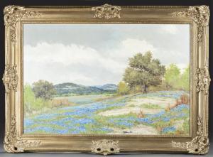 DOOLEY JIM,Untitled Texan landscape depicting a meadow with b,1969,Quinn & Farmer 2019-01-26
