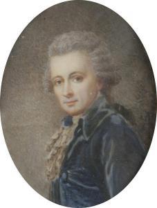 DOOMER Lambert 1623-1700,Portrait d\’homme en veste bleue, perruque et jabot,1900,Ader FR 2017-11-24