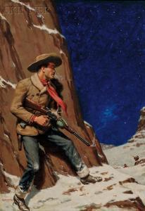 DOORE CLARENCE 1913-1988,Gunfight in the Canyon by Moonlight,Skinner US 2010-09-24