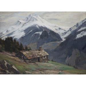 DORAN Albert 1892-1987,VUE DU MONT POURRI, MASSIF DE LA VANOISE EN SAVOIE,Tajan FR 2022-01-20