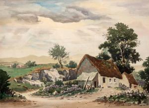 DORAN Christopher M. 1900-1981,RURAL SCENE WITH COTTAGE,Whyte's IE 2023-04-03
