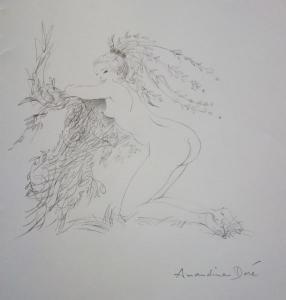 Dore Amandine 1912-2011,Jeune-fille dans les bois,Sadde FR 2020-10-27