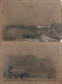 DORET,Vue de la rade de Jamestown et une vue de Sainte-Hélène,1840,Piasa FR 2011-03-31