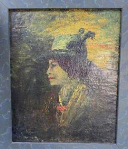 DORIAS Regis Jean Francois 1855-1936,Profil de femme au chapeau,Pescheteau-Badin FR 2021-11-23