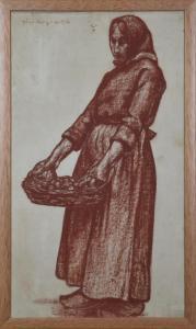 DORIGNAC Georges 1879-1925,Kobieta z koszem owoców,1912,Rempex PL 2023-04-19