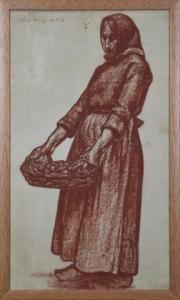 DORIGNAC Georges 1879-1925,Kobieta z koszem owoców,1912,Rempex PL 2023-03-15