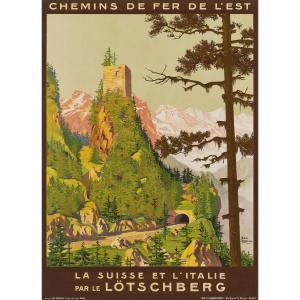 DORIVAL Geo 1879-1968,La Suisse et L'Italie par le Lotschberg,1934,Lyon & Turnbull GB 2023-01-12