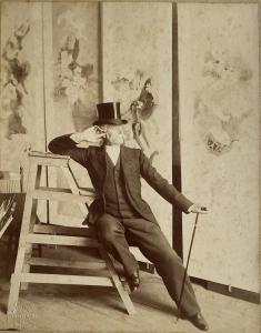 DORNAC Paul Marsan 1858-1941,Homme au haut de forme et à la canne,1900,Yann Le Mouel FR 2022-06-02