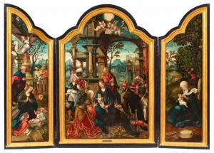 DORNICKE van Jan 1500-1500,Triptychon mit der Anbetung der Könige,1518,Lempertz DE 2018-11-17
