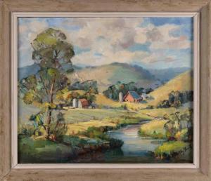 DOROTHY FRANTZ 1904-1972,Farm in the foothills,Eldred's US 2024-03-13