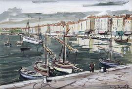 DORVILLE Jean 1902-1985,Les bateaux de pêche,Osenat FR 2021-01-31