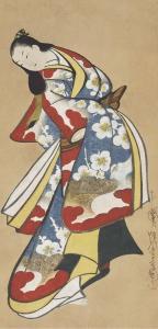 DOSHIN Kaigetsudo 1710-1720,Beauty looking over her shoulder,Christie's GB 2003-03-24