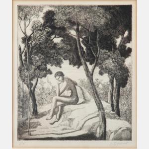 DOSKOW Israel 1881-1969,Nude Females in a Landscape,Gray's Auctioneers US 2018-03-28