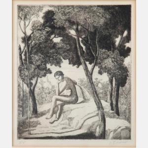 DOSKOW Israel 1881-1969,Nude Females in a Landscape,Gray's Auctioneers US 2018-06-06