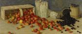 DOSWALD OSKAR,Still life with strawberries, cherries and asparag,1939,Galerie Koller 2012-05-30